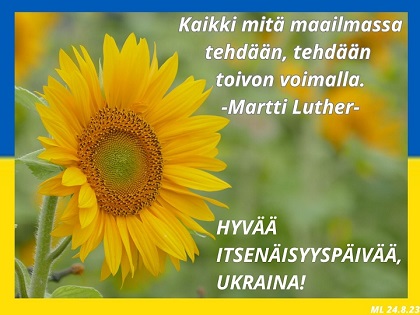 Ukrainan itsenisyyspiv 2023, Martti Linna, Martti Luther, auringonkukka